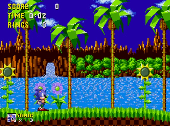 Геймплей Sonic The Hedgehog для Mega Drive