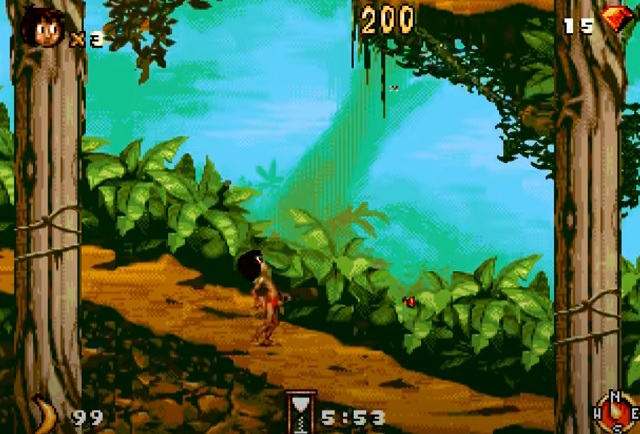 Графика в игре The Jungle Book для Mega Drive